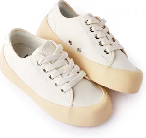Boys Girls Kids Shoes Lace-up Cupsole Casual Lightweight Canvas Sneakers with Sport Sole
