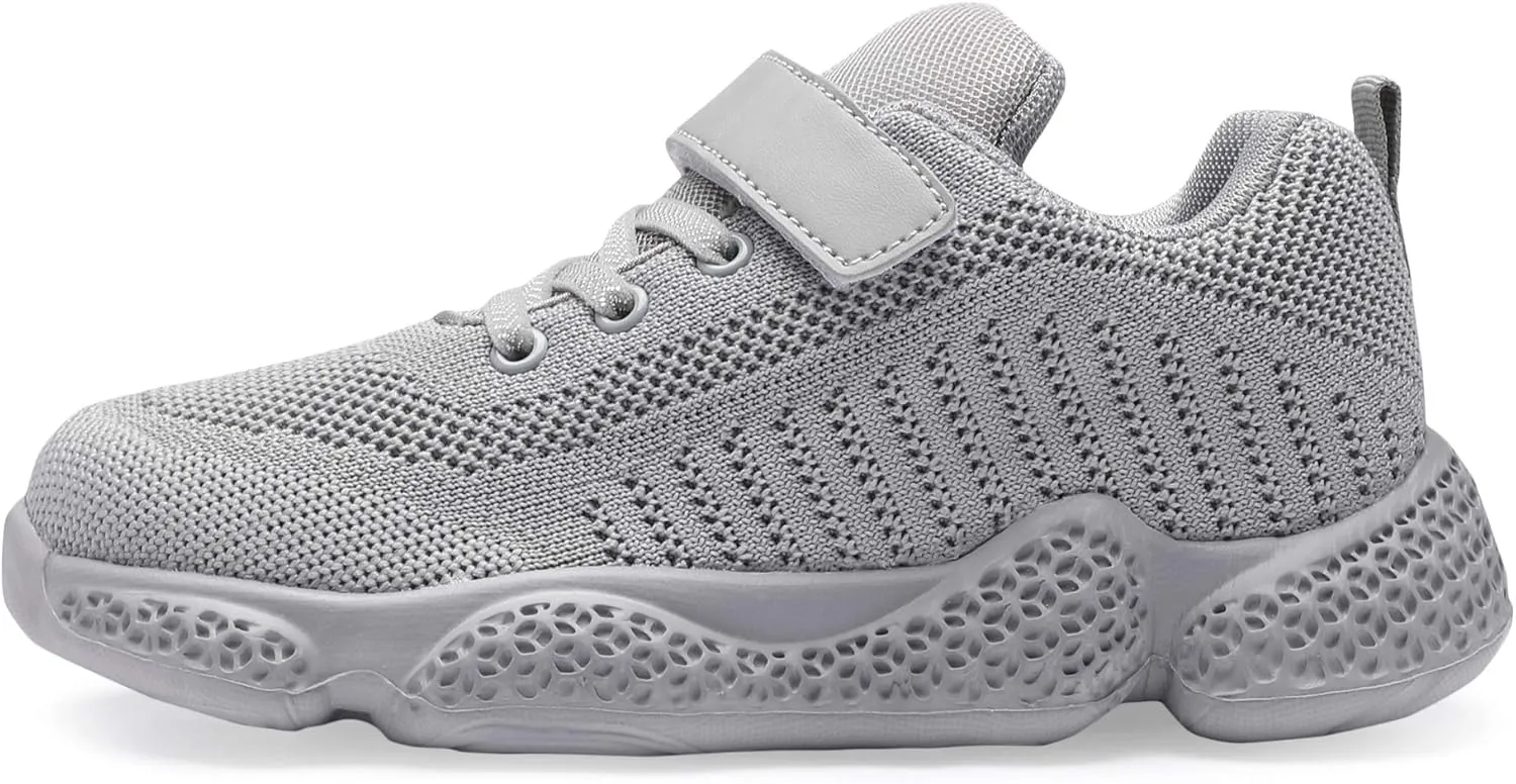 Boys Girls Sneakers Knitted Mesh Sports Shoes Breathable Lightweight Running Shoes for Kids Fashion Athletic Casual Shoes (Little/Big)