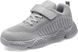 Boys Girls Sneakers Knitted Mesh Sports Shoes Breathable Lightweight Running Shoes for Kids Fashion Athletic Casual Shoes (Little/Big)