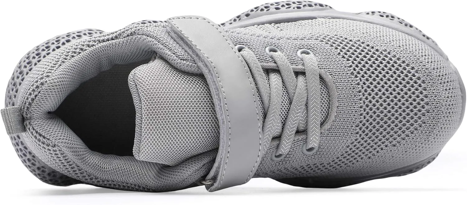 Boys Girls Sneakers Knitted Mesh Sports Shoes Breathable Lightweight Running Shoes for Kids Fashion Athletic Casual Shoes (Little/Big)