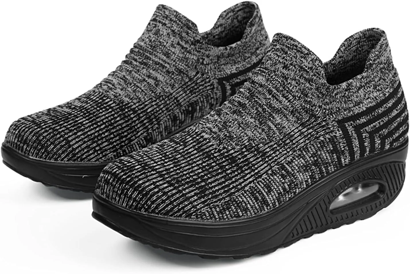Breathable Casual Air Cushion Slip-On Orthopedic Diabetic Walking Shoes, Women's Walking Shoes Sock Sneakers