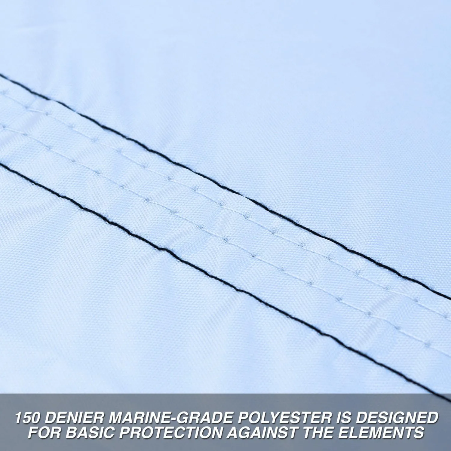 Budge B-150-X6 150 Denier V-Hull Boat Cover Silver 20'-22' Long (Beam Width Up to 106") Lightweight, UV Resistant,Gray
