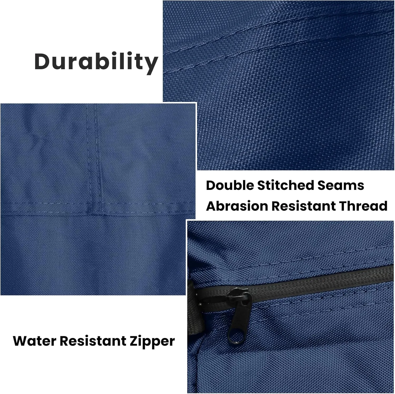 Canoe Cover Kayak Cover; Waterproof UV Resistant Marine Grade Polyester Canoe Kayak Boat Storage Cover fits 11ft - 12ft Long, 106 Inches Girth Navy Color