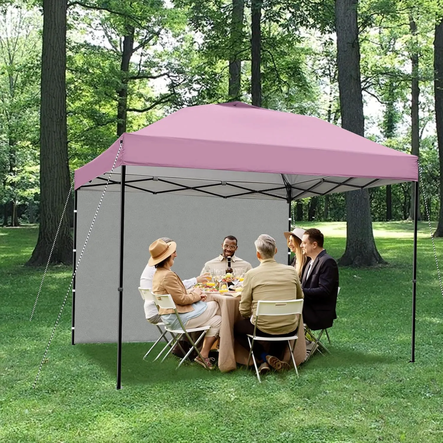 Canopy Tent Sidewalls for 10×10 Pop Up Canopy, Instant Canopy SunWall with Waterproof and UV Protection Layer, Straight Leg Canopy Shade Wall, 1 Pack Sidewall Only(LightPink)