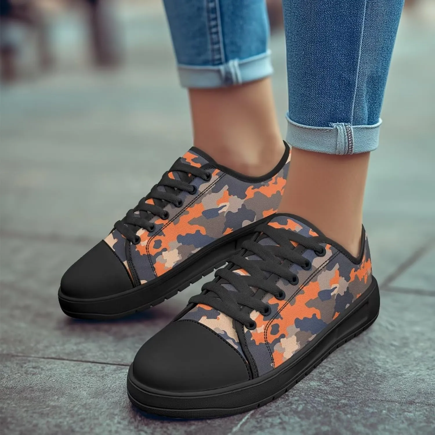 Canvar Shoes for Women Men Lace up Low Top Platform Sneakers for Walking Hiking Running