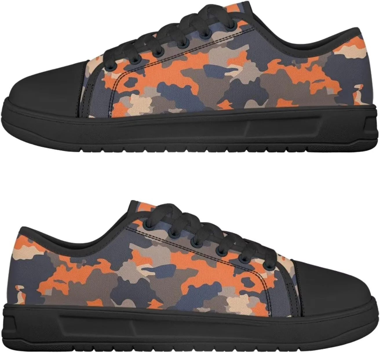 Canvar Shoes for Women Men Lace up Low Top Platform Sneakers for Walking Hiking Running