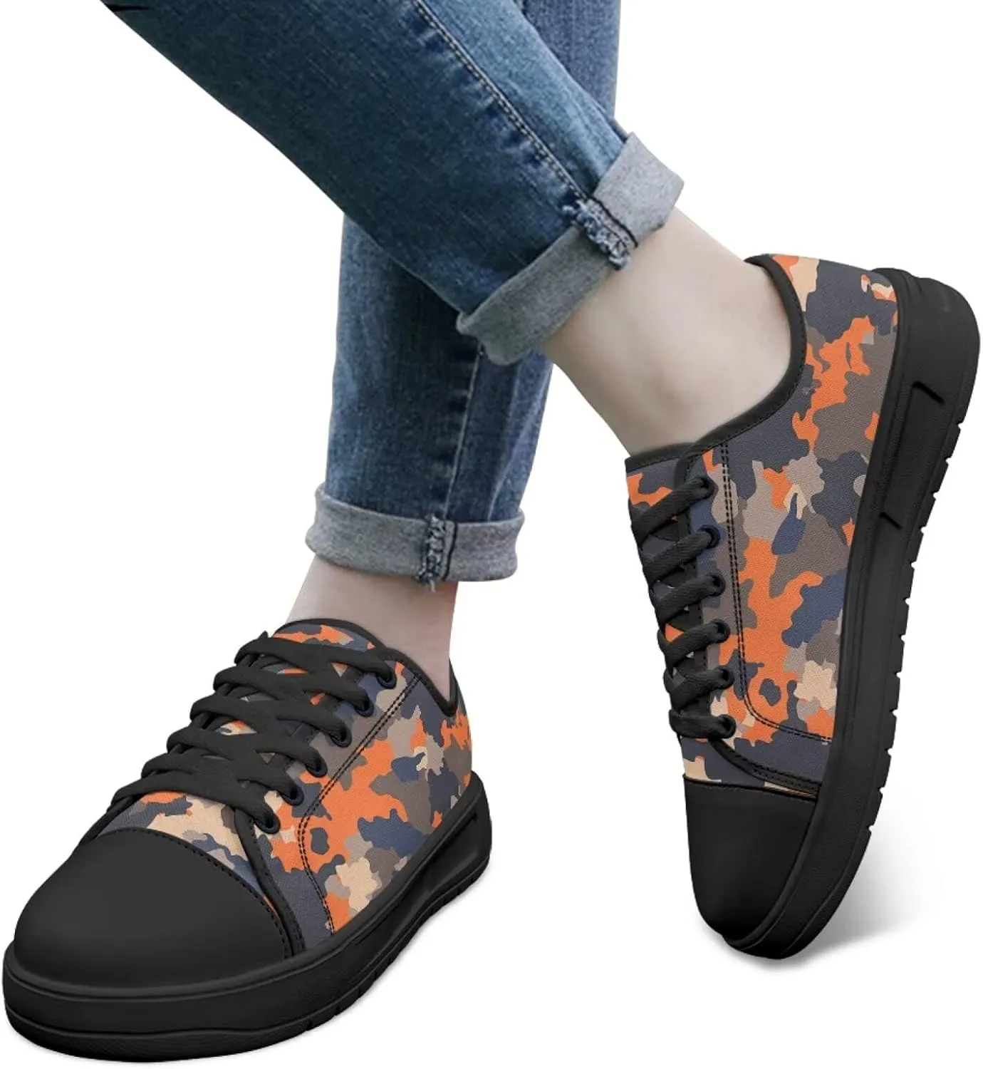Canvar Shoes for Women Men Lace up Low Top Platform Sneakers for Walking Hiking Running