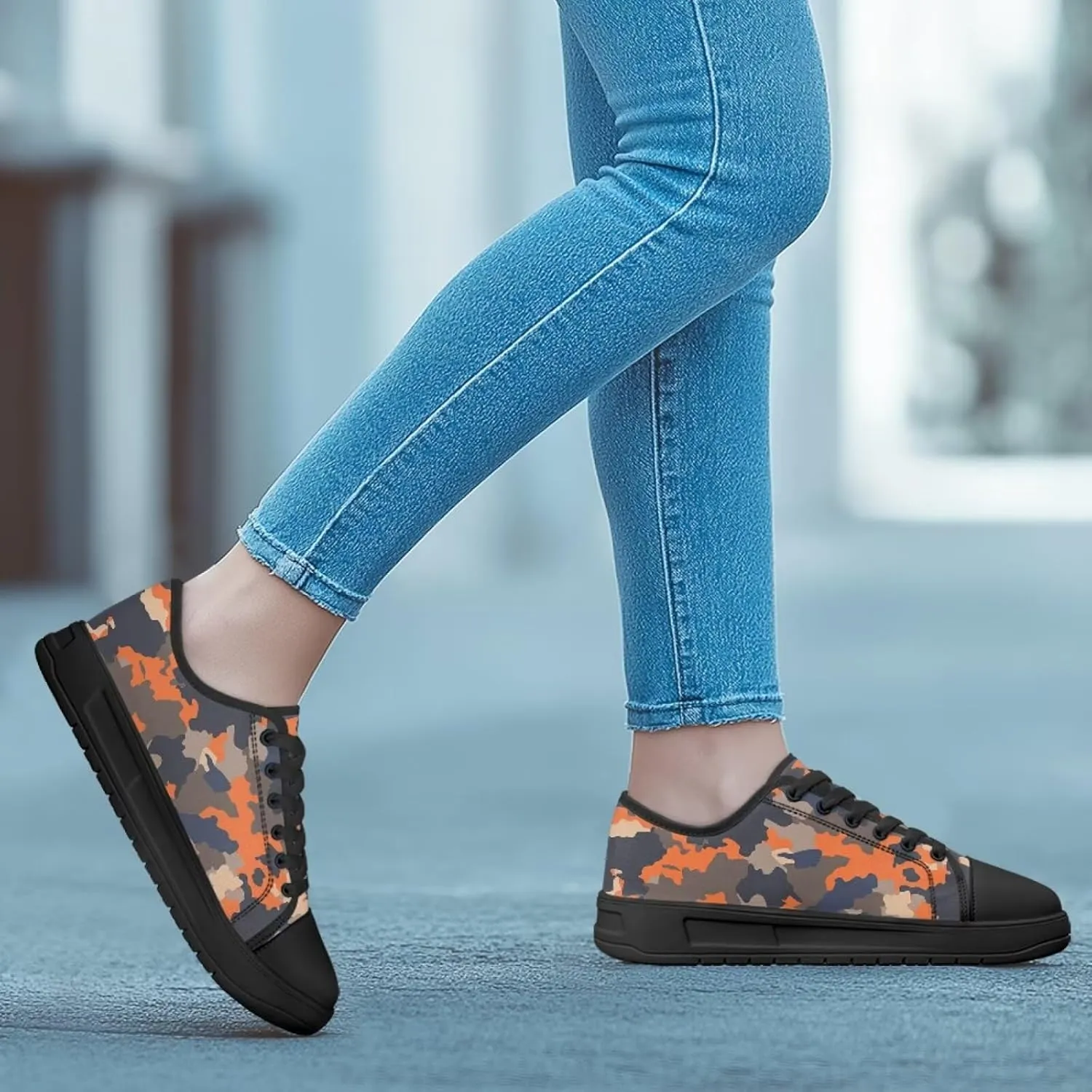 Canvar Shoes for Women Men Lace up Low Top Platform Sneakers for Walking Hiking Running