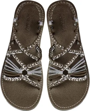 Capana Woven Women's Flat Sandals - Strappy Braided, Beach Sandals for Women Dressy Summer, Rope Bohemian Sandals, Spring Casual Womens Shoes, Comfy Boho Flats for Teen Girls – Relax (2nd Version)