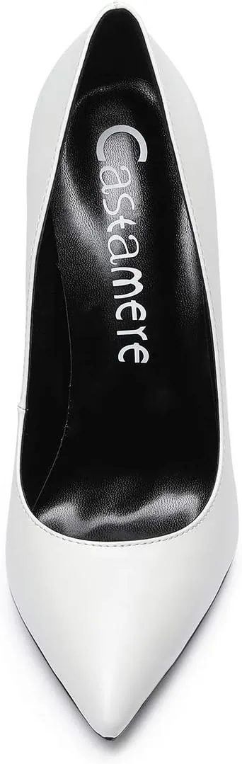 Castamere Womens High Heel Pumps Slip-on Pointy-Toe Elegant Stilettos Comfort Sexy Heel Shoes 4.7Inch Heels Black Lining