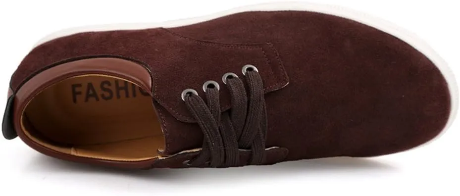 ChicWind Men's Casual Suede Lace Up Loafers Classic Flats Sneakers