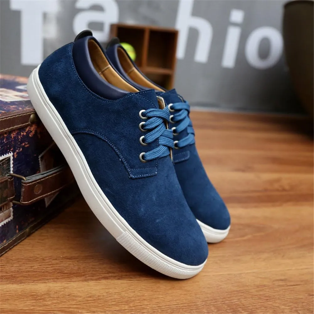 ChicWind Men's Casual Suede Lace Up Loafers Classic Flats Sneakers