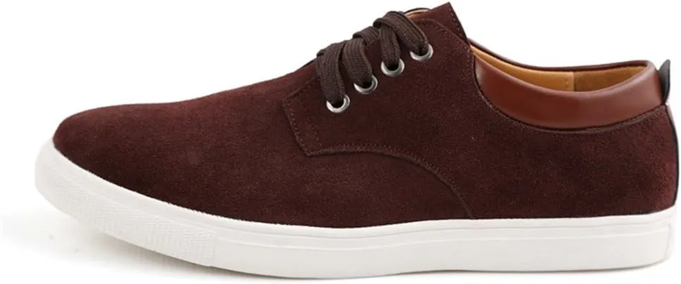 ChicWind Men's Casual Suede Lace Up Loafers Classic Flats Sneakers