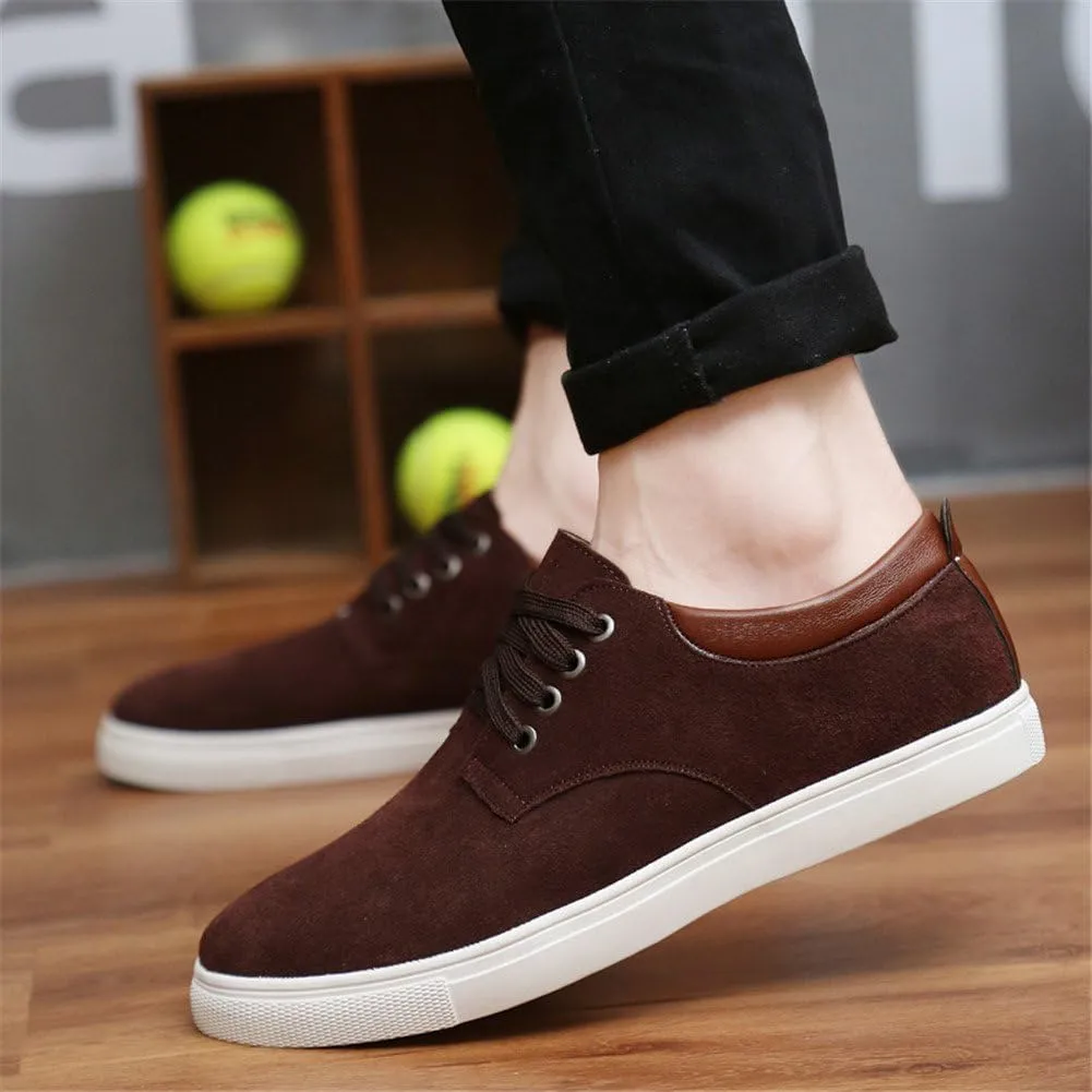 ChicWind Men's Casual Suede Lace Up Loafers Classic Flats Sneakers