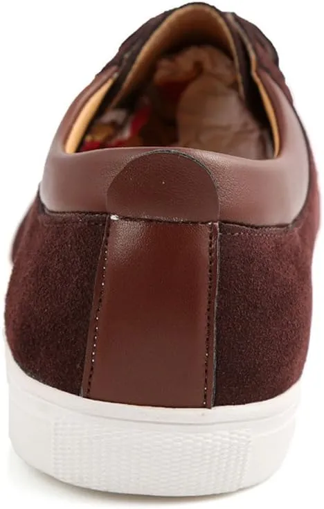 ChicWind Men's Casual Suede Lace Up Loafers Classic Flats Sneakers