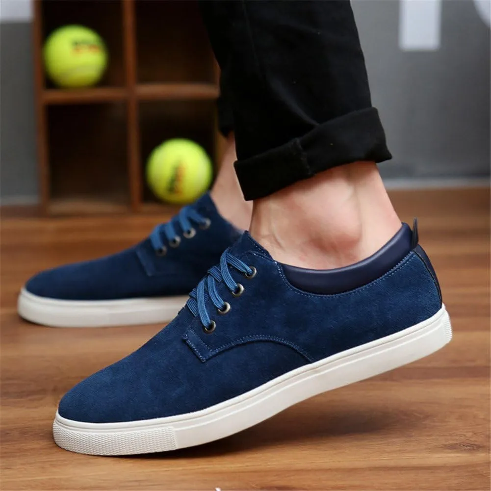 ChicWind Men's Casual Suede Lace Up Loafers Classic Flats Sneakers