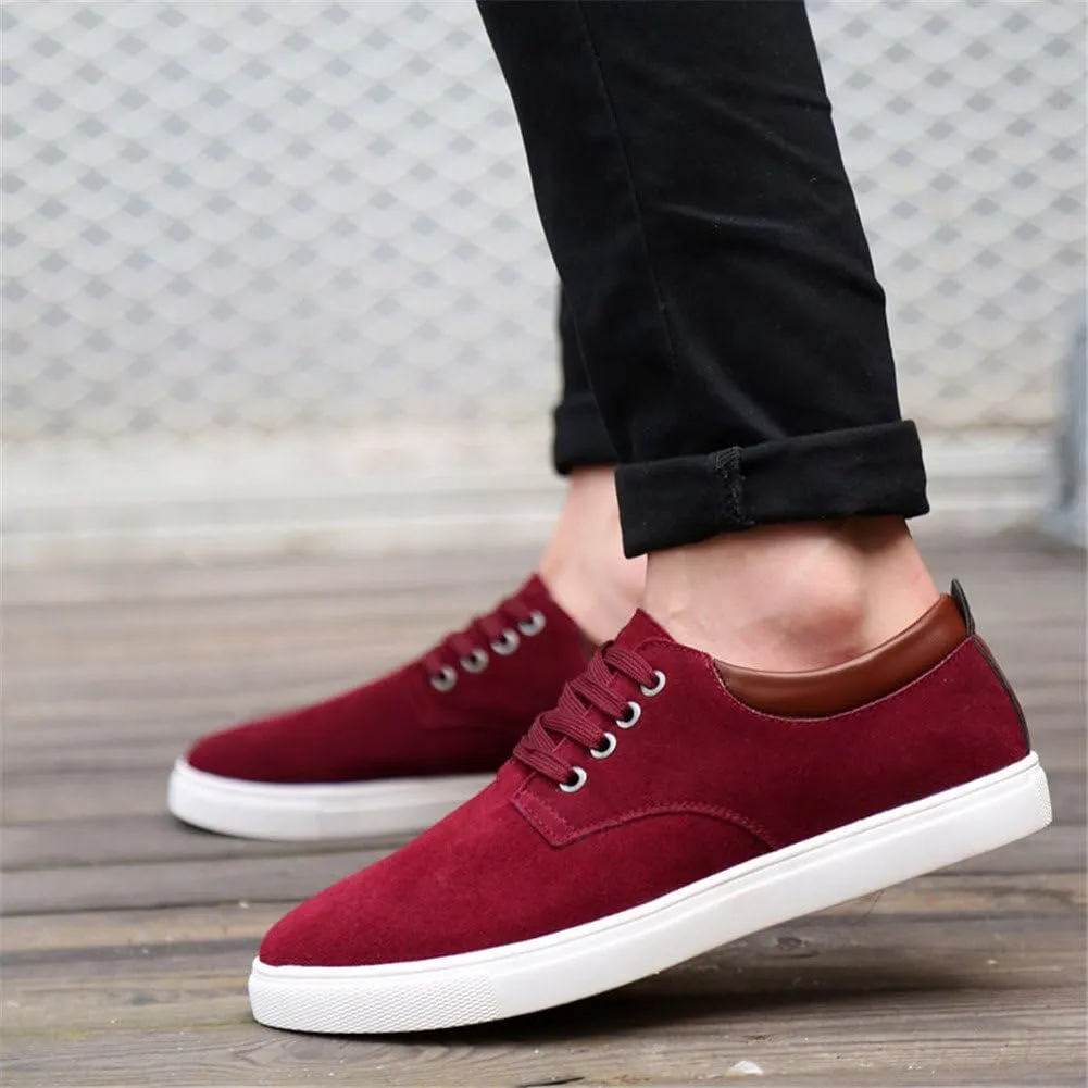 ChicWind Men's Casual Suede Lace Up Loafers Classic Flats Sneakers