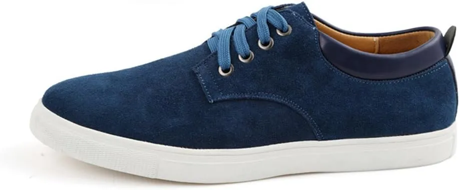 ChicWind Men's Casual Suede Lace Up Loafers Classic Flats Sneakers
