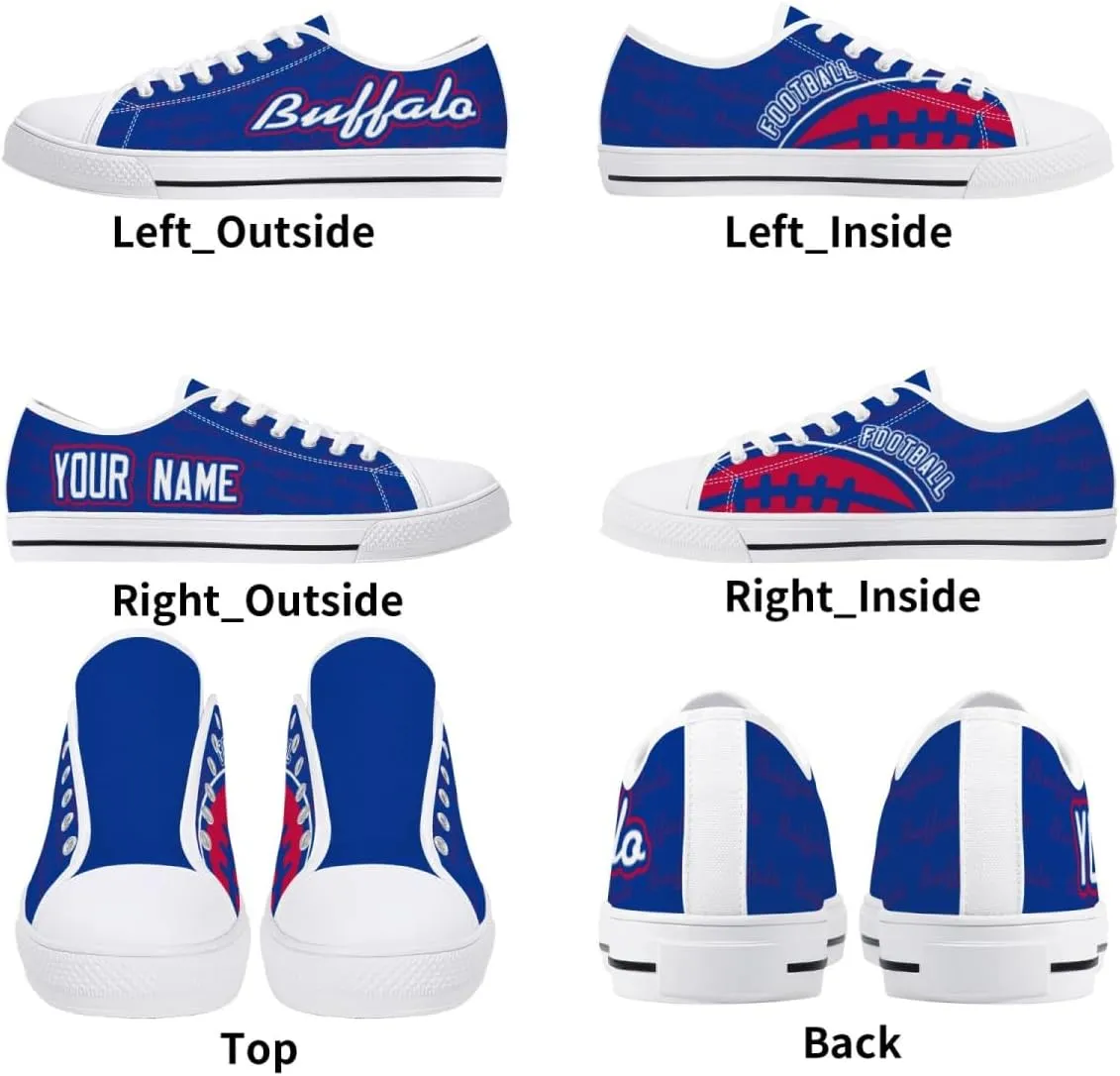 City Custom Low Top Big Logo Canvas Sneakers Shoes Personalized Name Athletic Shoes Fans Gifts for Men Women