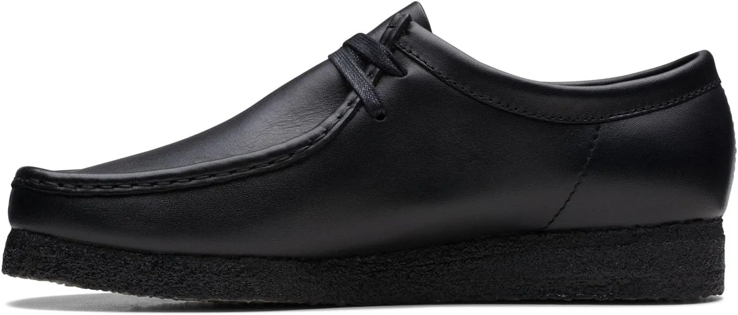 Clarks - Mens Wallabee Shoe, Color Black Leather, Size: 14 M US
