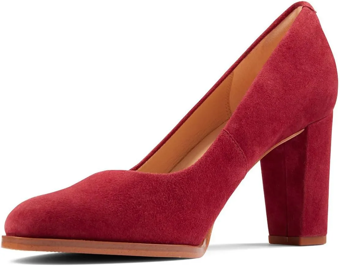 Clarks Unisex Kaylin Cara 2 Sneaker, Wine Suede, 0 US Women