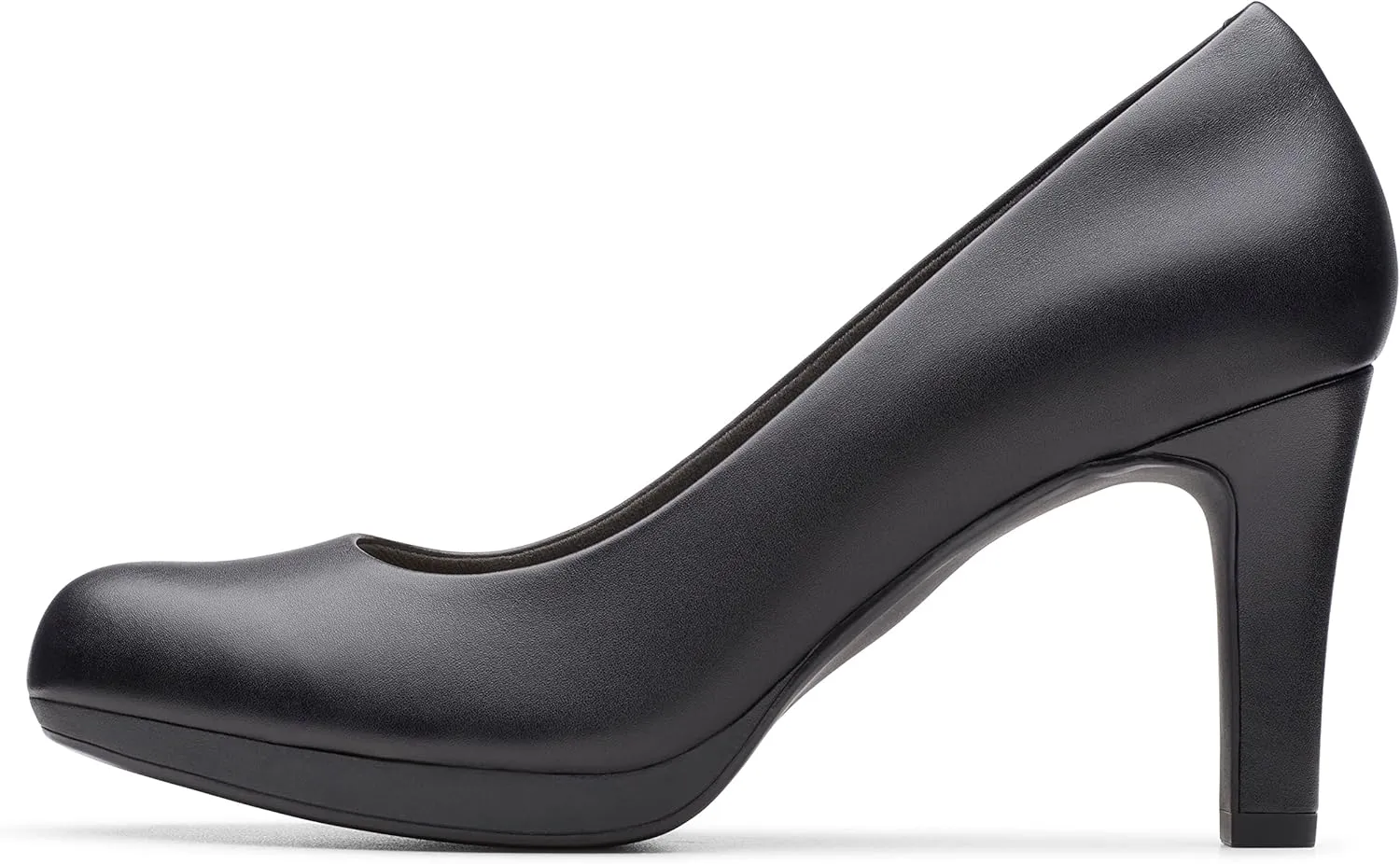 Clarks Women's Adriel Viola Dress Pump, Black Leather, 6
