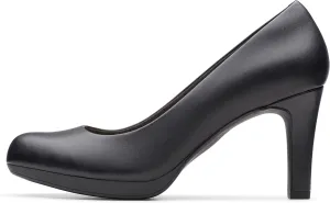 Clarks Women's Adriel Viola Dress Pump, Black Leather, 6