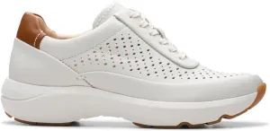 Clarks Women's Tivoli Grace Sneakers, Off White Leather, 6