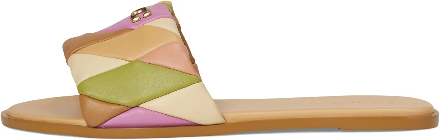 Coach Women's Quilted Denim Holly Sandal Flat