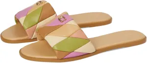 Coach Women's Quilted Denim Holly Sandal Flat