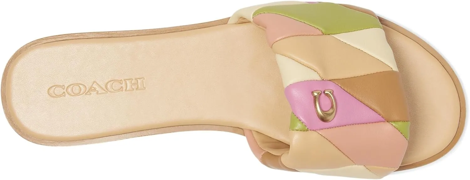 Coach Women's Quilted Denim Holly Sandal Flat