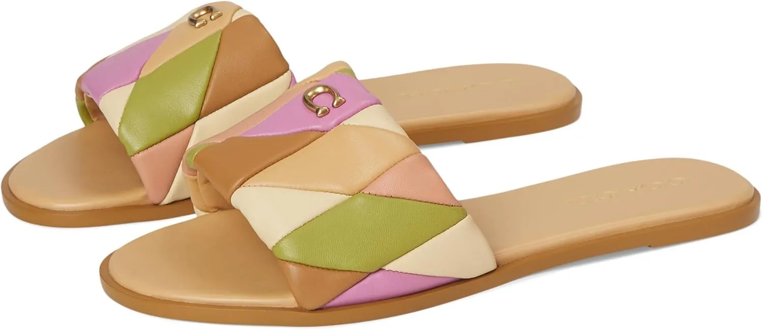 Coach Women's Quilted Denim Holly Sandal Flat