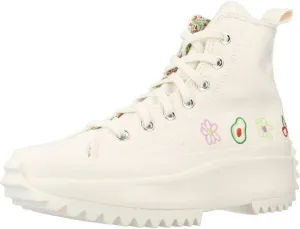 Converse Run Star Hike Platform High Embroidered Fruits & Florals A03560C Size 6.5 Womens, Size 5 Mens White