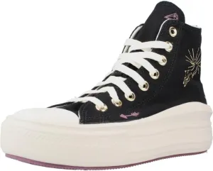 Converse Unisex Chuck Taylor All Star Move Hi Top Sneaker - Lace up Closure Style - Black/Dreamy Dahlia/Egret