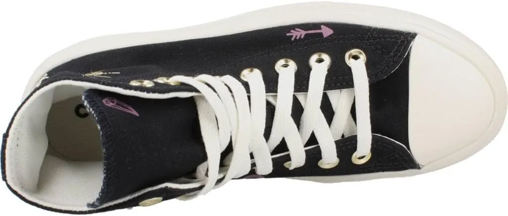 Converse Unisex Chuck Taylor All Star Move Hi Top Sneaker - Lace up Closure Style - Black/Dreamy Dahlia/Egret