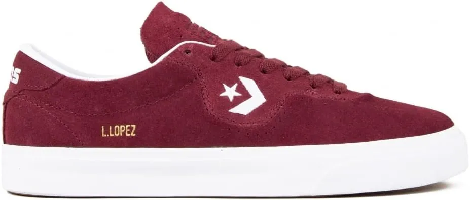 Converse Unisex Cons Louie Lopez Pro Low Top Dark Burgundy/White (3 Men//Women 4.5)