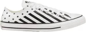 Converse Unisex Stars & Stripes Chuck Taylor All Star Ox White/Black/White 9.5 Men/Women 11.5