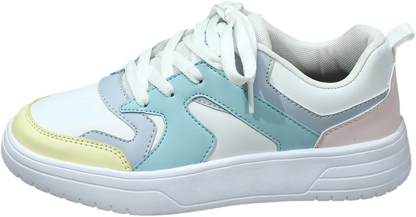 Couples Korean Version of The Trend Lace Up Color Matching Casual Board Shoes Breathable Light River Shoes for Men