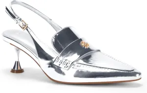 Coutgo Women's Pointed Toe Sandals Slingback Kitten Heel Pumps Slip On Ankle Buckle Dress Shoes
