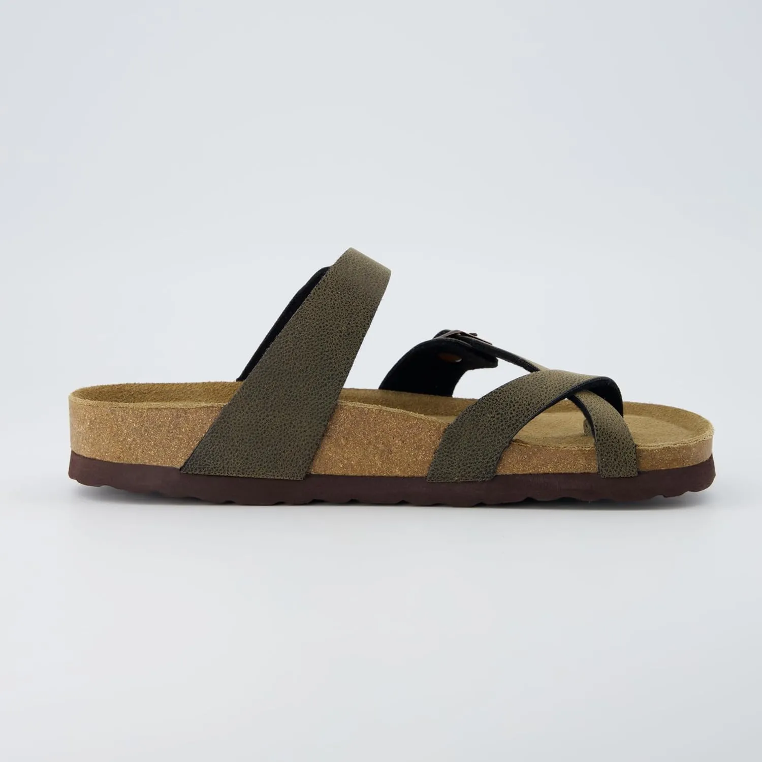 CUSHIONAIRE Women's Luna Cork Footbed Sandal With  Comfort