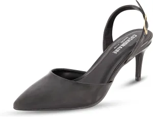 CUSHIONAIRE Women's Petula Sling Back Dress Pump  Memory Foam, Wide Widths Available