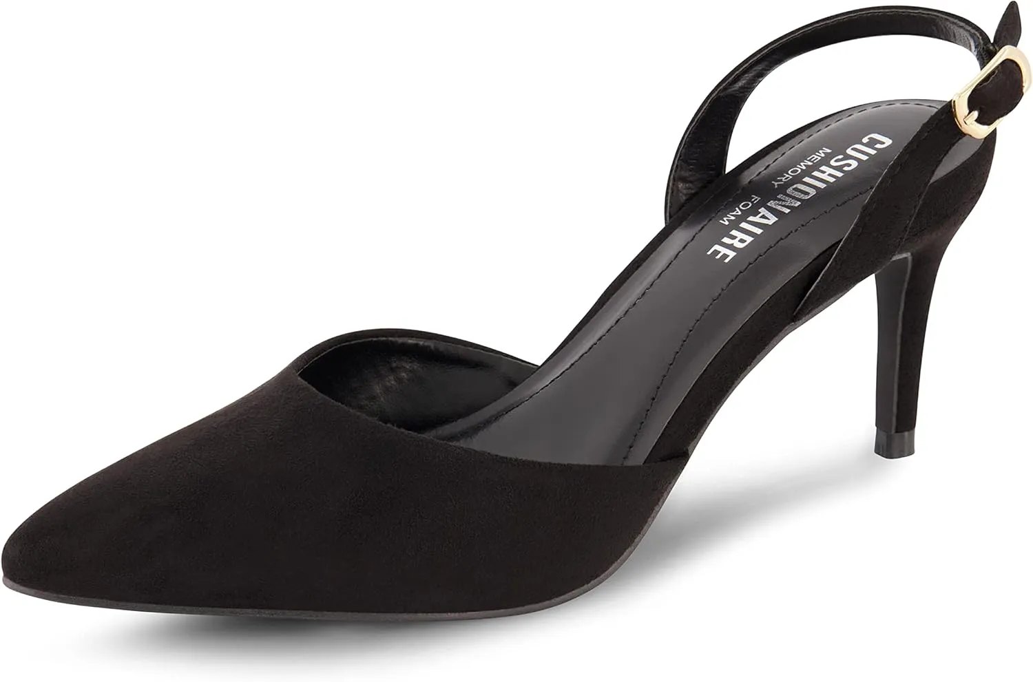 CUSHIONAIRE Women's Petula Sling Back Dress Pump  Memory Foam, Wide Widths Available