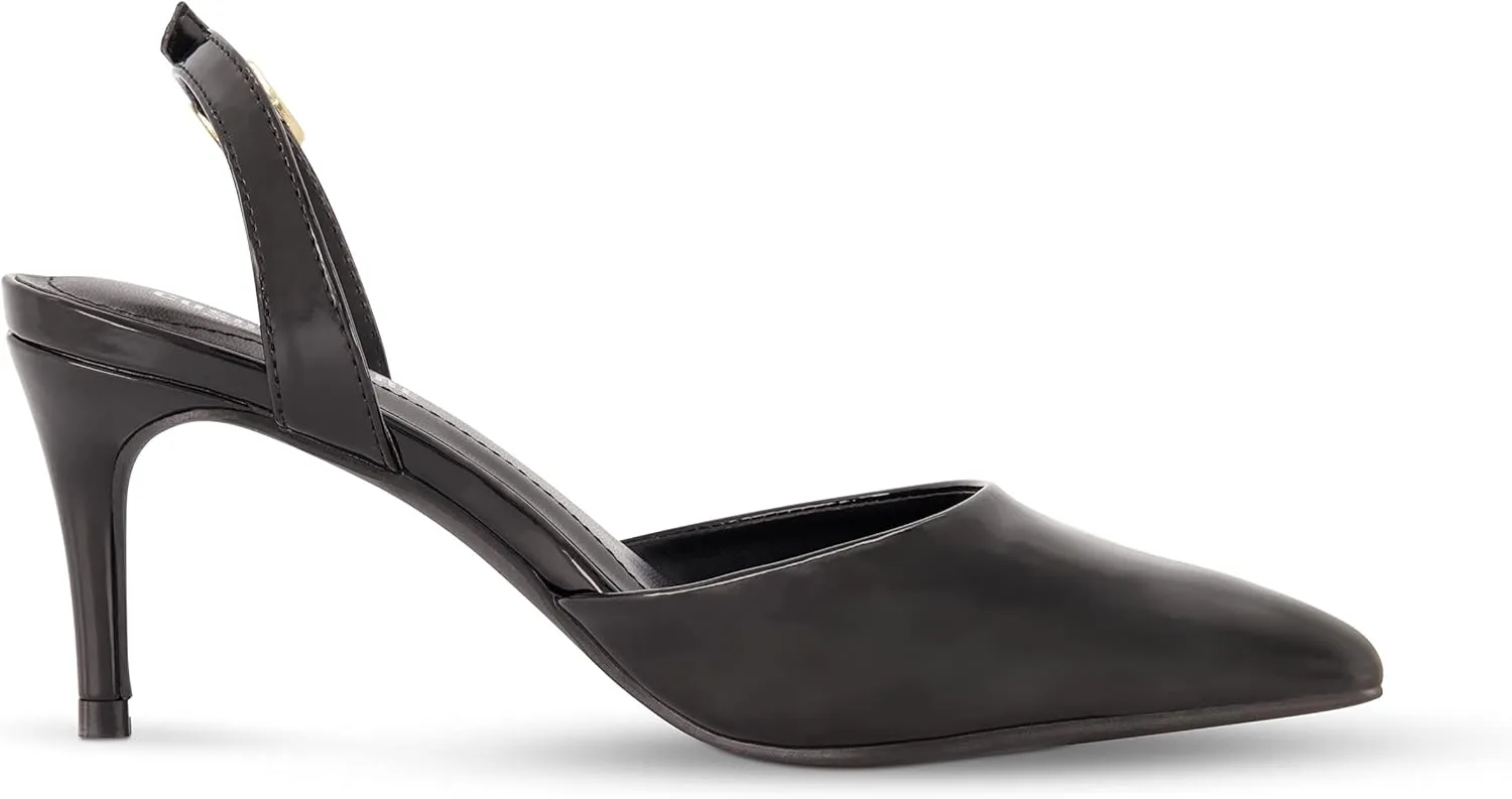 CUSHIONAIRE Women's Petula Sling Back Dress Pump  Memory Foam, Wide Widths Available