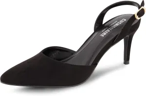 CUSHIONAIRE Women's Petula Sling Back Dress Pump  Memory Foam, Wide Widths Available