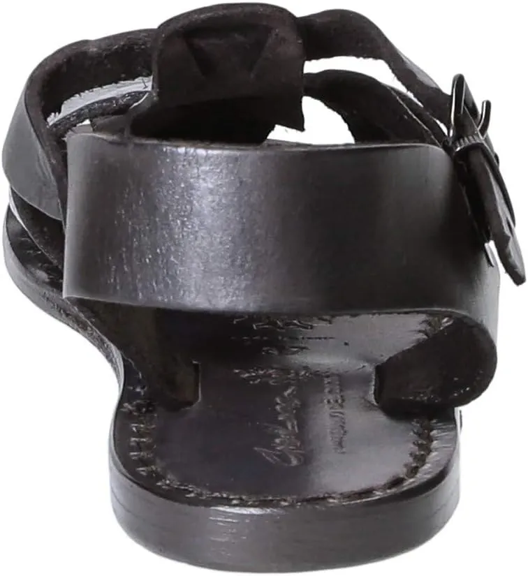 Dark Brown Flat Sandals for Women Real Leather Handmade in Italy
