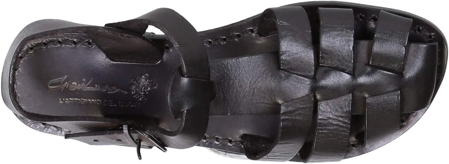 Dark Brown Flat Sandals for Women Real Leather Handmade in Italy