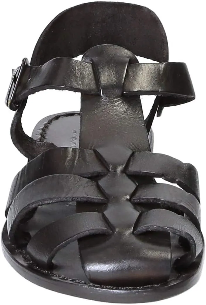 Dark Brown Flat Sandals for Women Real Leather Handmade in Italy