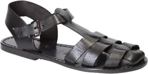 Dark Brown Flat Sandals for Women Real Leather Handmade in Italy