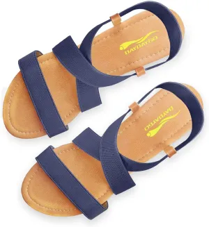 DAYDAYGO Women's Elastic Flat Sandals