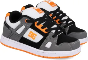 DC Shoes Stag Skate Shoe, Grey/Black/Orange, 12.5 US Unisex Little Kid